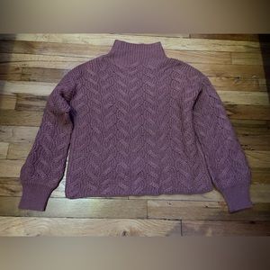 Cable knit sweater , pink